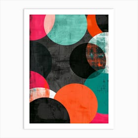 Abstract Circles Canvas Print 3 Art Print