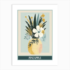 Pineapple Tree Illustration Flat 7 Poster Art Print