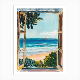 Travel Poster Happy Places Byron Bay 2 Art Print