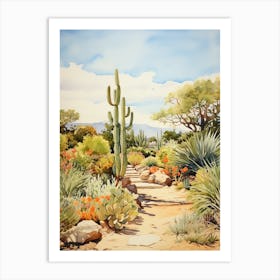 Desert Botanical Garden Usa Watercolour 2 Art Print