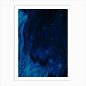 Abstract Blue Space Art Print