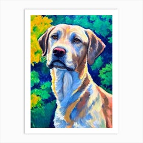 Chesapeake Bay Retriever Fauvist Style Dog Art Print