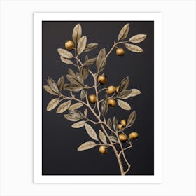 Dark Vintage Botanical Art Print