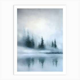 Foggy Lake Art Print