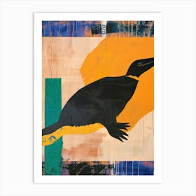 Platypus Duck 2 Cut Out Collage Art Print