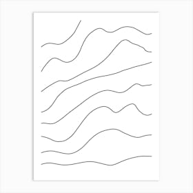 Wavy Lines 10 Art Print