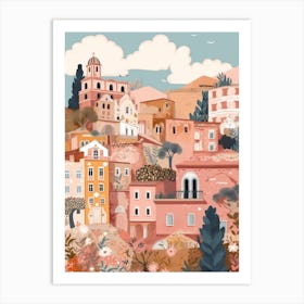 Taormina, Italy Illustration Art Print