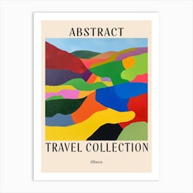 Abstract Travel Collection Poster Albania 5 Art Print