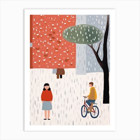 Tokyo Scene, Tiny People And Illustration 1 Art Print