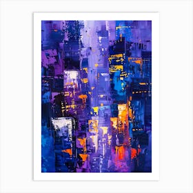 Cityscape At Night Art Print