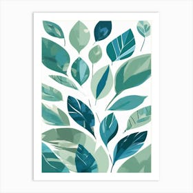 sage green leafs Art Print