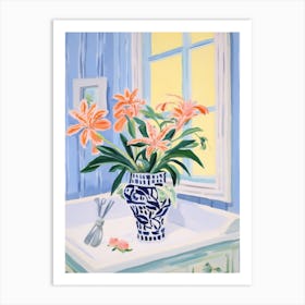 A Vase With Lily, Flower Bouquet 4 Art Print