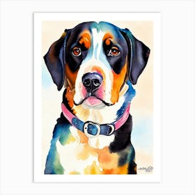 Greater Swiss Mountain Dog Watercolour Dog Art Print