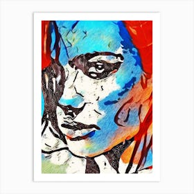 Woman With Red Hair Art Print