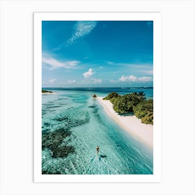 Sand Island In The Maldives Art Print