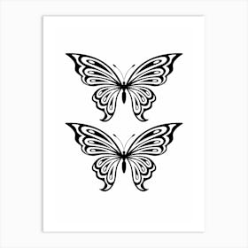 Butterfly Tattoos Art Print