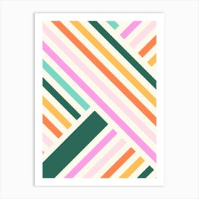 Colorful Street Lines Art Print