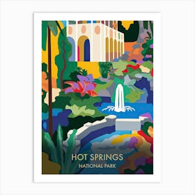 Hot Springs National Park Travel Poster Matisse Style 3 Art Print