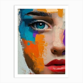 Abstract Of A Woman'S Face 1 Art Print