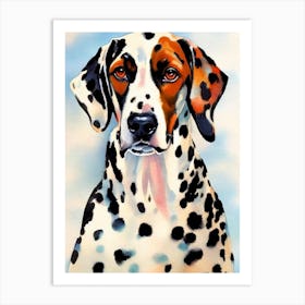 Dalmatian 2 Watercolour Dog Art Print