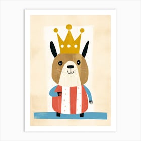 Little Chipmunk 3 Wearing A Crown Art Print