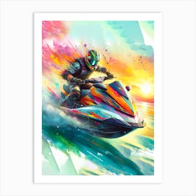 Jet Ski Rider Art Print