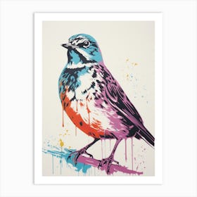 Andy Warhol Style Bird Lark 2 Art Print