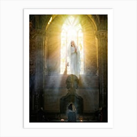 A Digital Painting Capturing The Moment Of Resurrection A Sheer Clad Figure Imbued With Spiritualit 1 Art Print