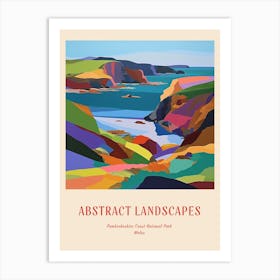 Colourful Abstract Pembrokeshire Coast National Park Wales 2 Poster Art Print
