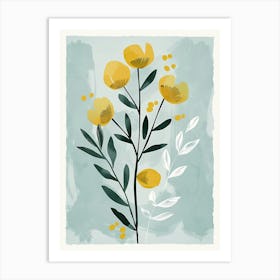 Balsam Tree Flat Illustration 5 Art Print