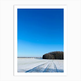 Snowy Field With Blue Sky 2 Art Print