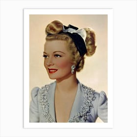 Claire Trevor Retro Collage Movies Art Print