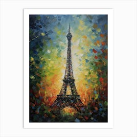 Eiffel Tower Paris France Monet Style 17 Art Print