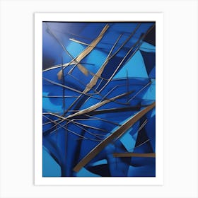 Abstract Blue Painting Art Print