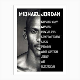 Michael Jordan Quotes Art Print