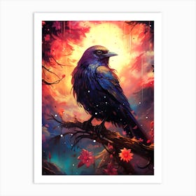 Crow Moon Art Print