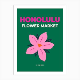 Flower Market Honolulu Hawaii Art Print