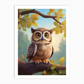 Owl In The Tree Art Print