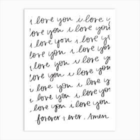 I Love You Art Print