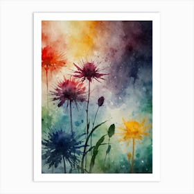 Watercolor Flowers 48 Art Print