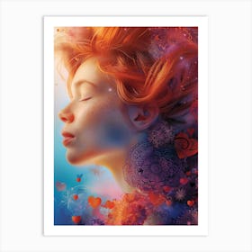 Girl With Red Hair 5 Art Print