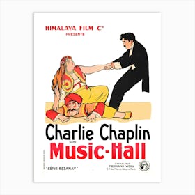 Charlie Chaplin Comedy Dance Movie Poster Art Print