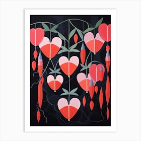 Bleeding Heart Dicentra 4 Hilma Af Klint Inspired Flower Illustration Art Print