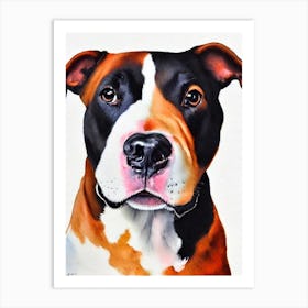 Bull Terrier 2 Watercolour Dog Art Print