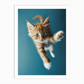 Kitten In The Air Art Print