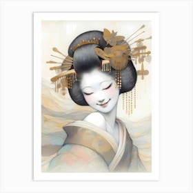 Creative Geisha Illustration 57 Art Print