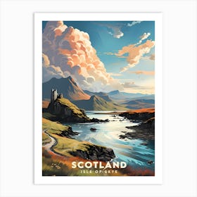 Scotland Isle Of Skye Retro Travel Art Print