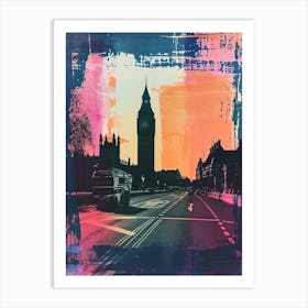 London Retro Collage Style 3 Art Print