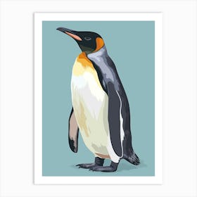 King Penguin Phillip Island Minimalist Illustration 1 Art Print