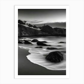 Black And White Beach 27 Art Print